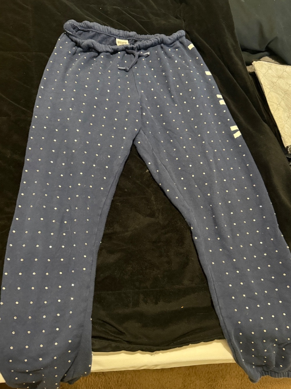 PINK Victoria's Secret Navy Dot Jogger Sweatpants